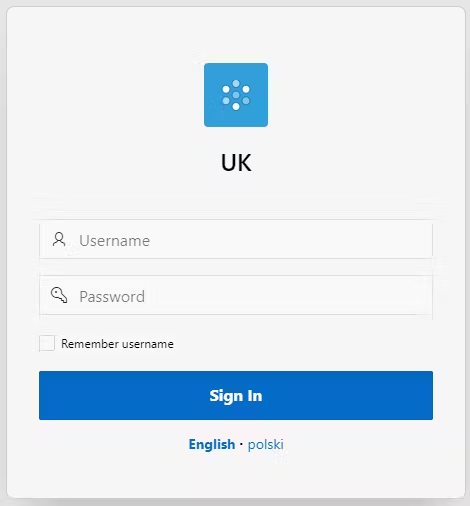 An image showing the login screen.