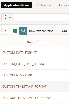 A screen showing the settings.