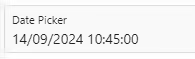 A screen showing the time picker.