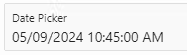 A screen showing the time picker.